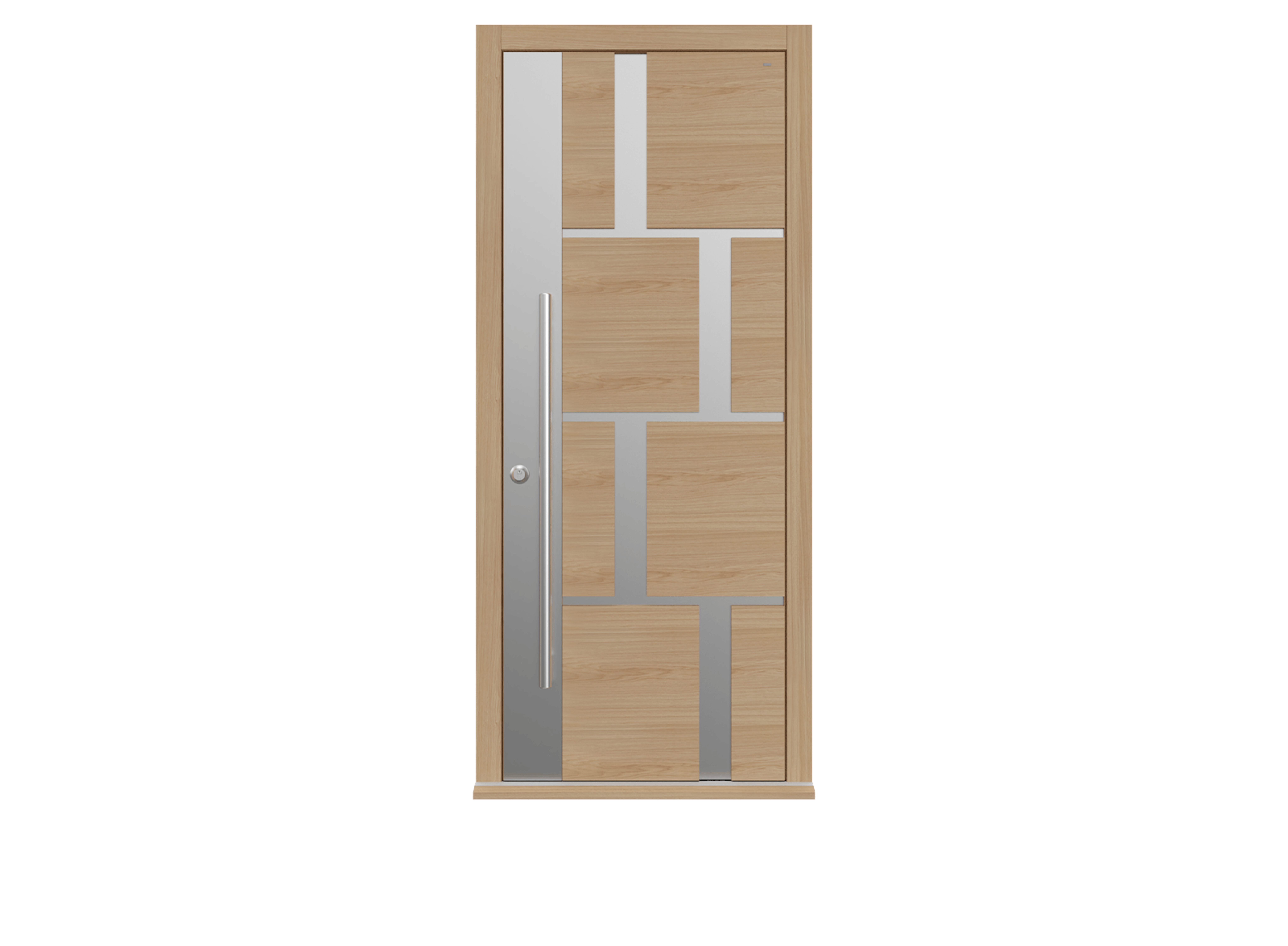 Single leaf front door with single glazed lateral - Tegal SSI by Deuren