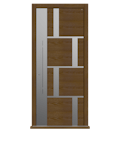 Dark Oak Single leaf front door - Tegal SSI by Deuren