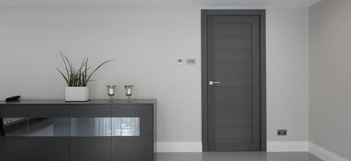 Grey Oak single leaf internal door - Gio by Deuren