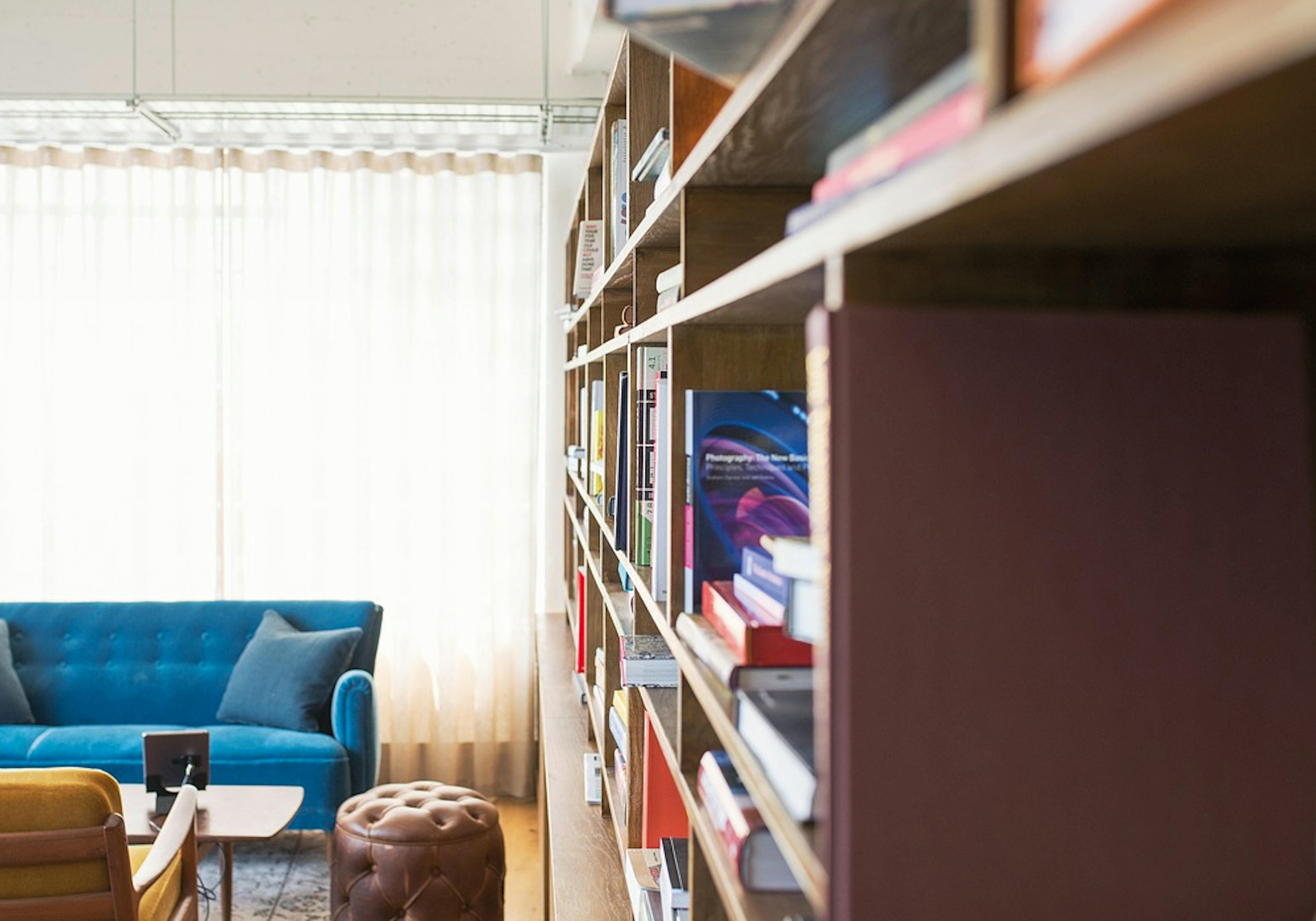 bookshelf in a small space