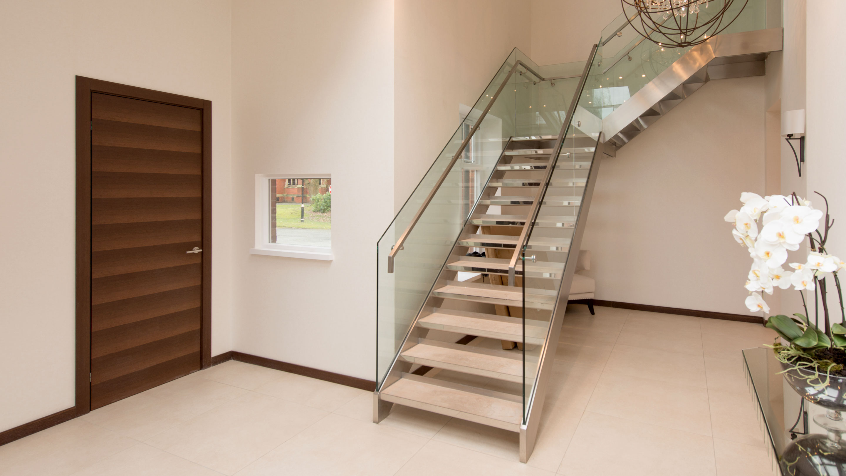 Using dark timber to create beautiful contrast with light walls