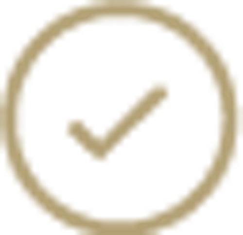 Gold tick symbol
