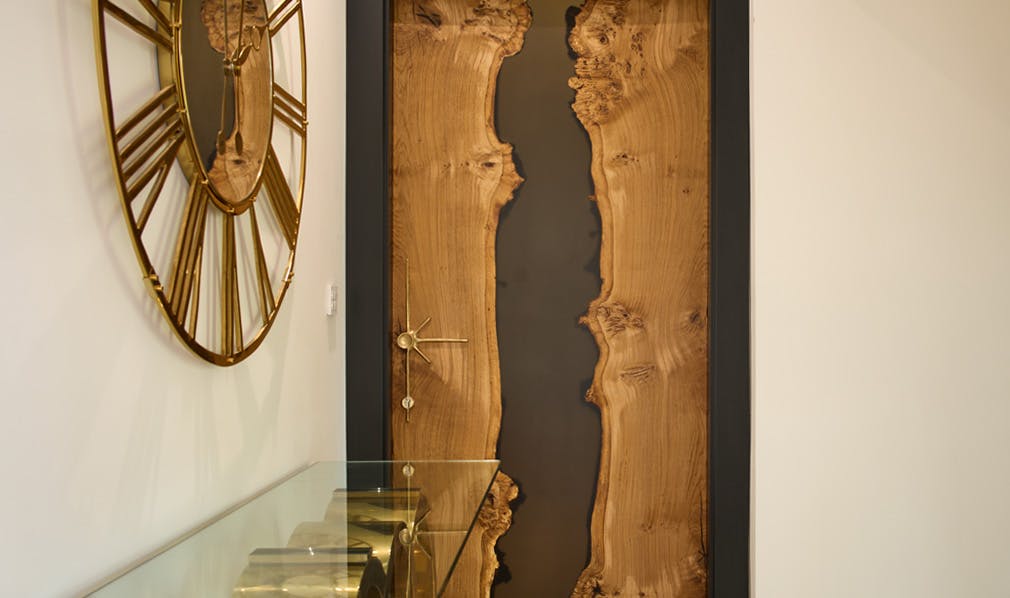 bespoke wood resin centred internal door