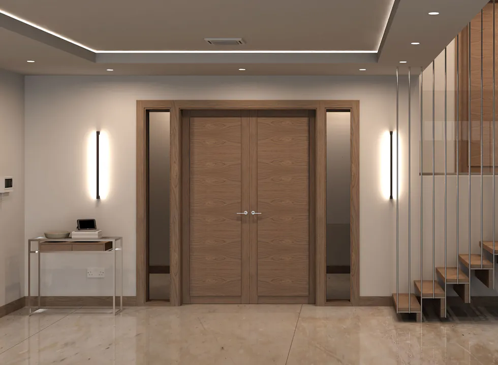 Internal double Uccio Deuren door inside a hallway