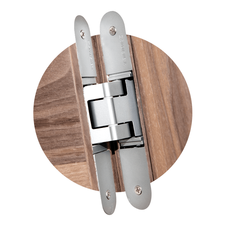 A rendering of a hinge.