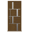 Dark Oak Single leaf front door - Tegal SI by Deuren