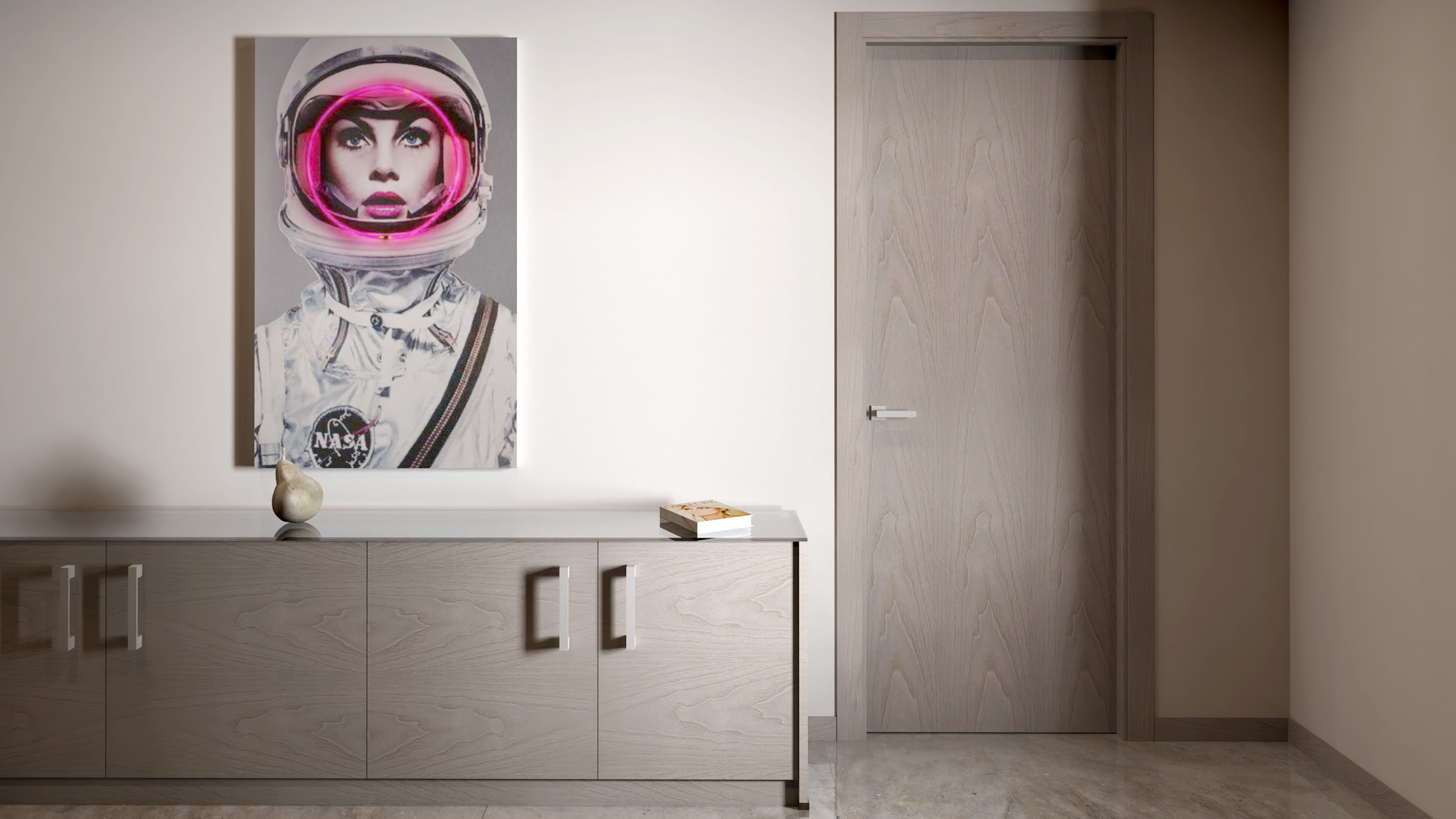 Olive ash single leaf internal door - Trem V by Deuren