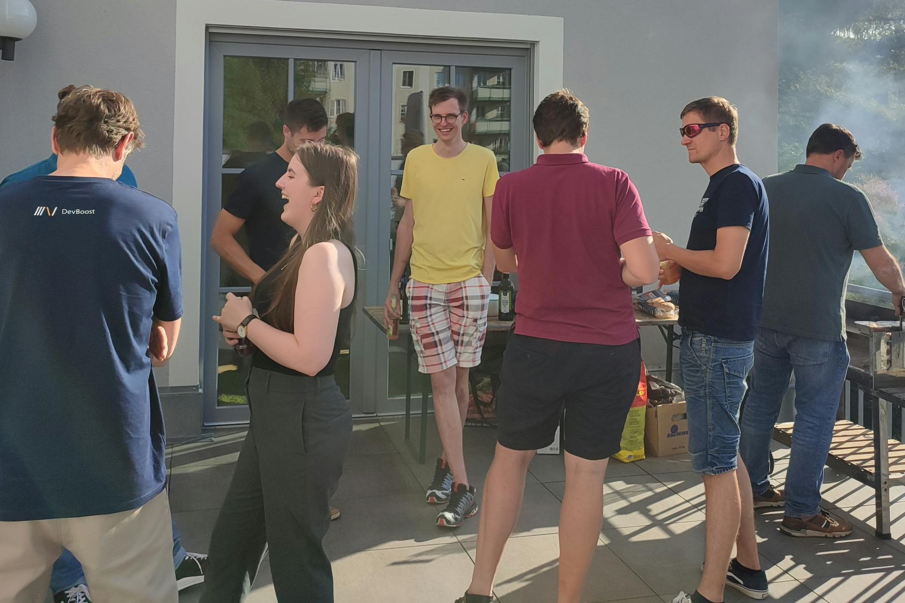 BBQ auf der DevBoost Terrasse 