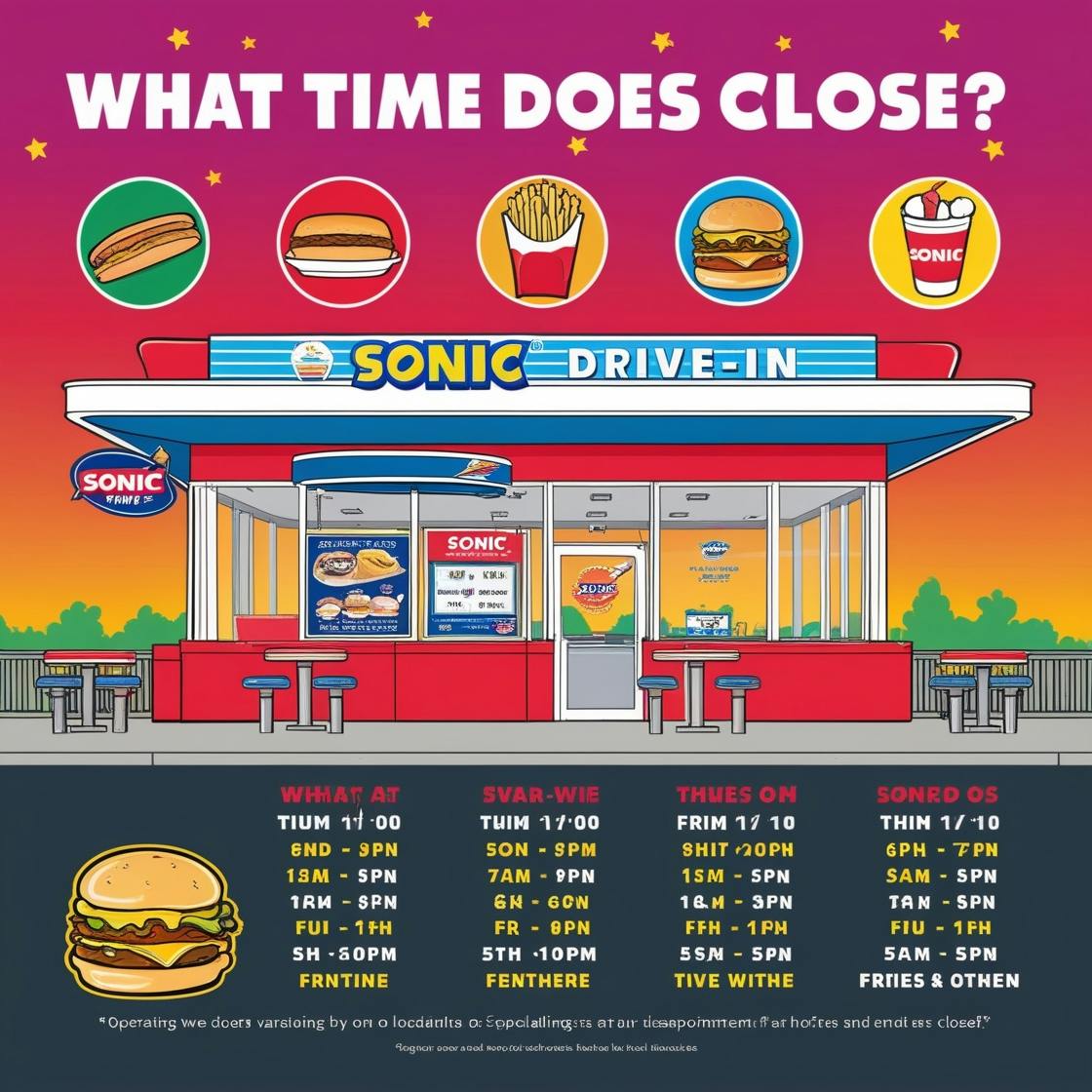 Assorted breakfast items from Sonic including a breakfast burrito and tater tots."

Image of Sonic Drive-In Locations Map