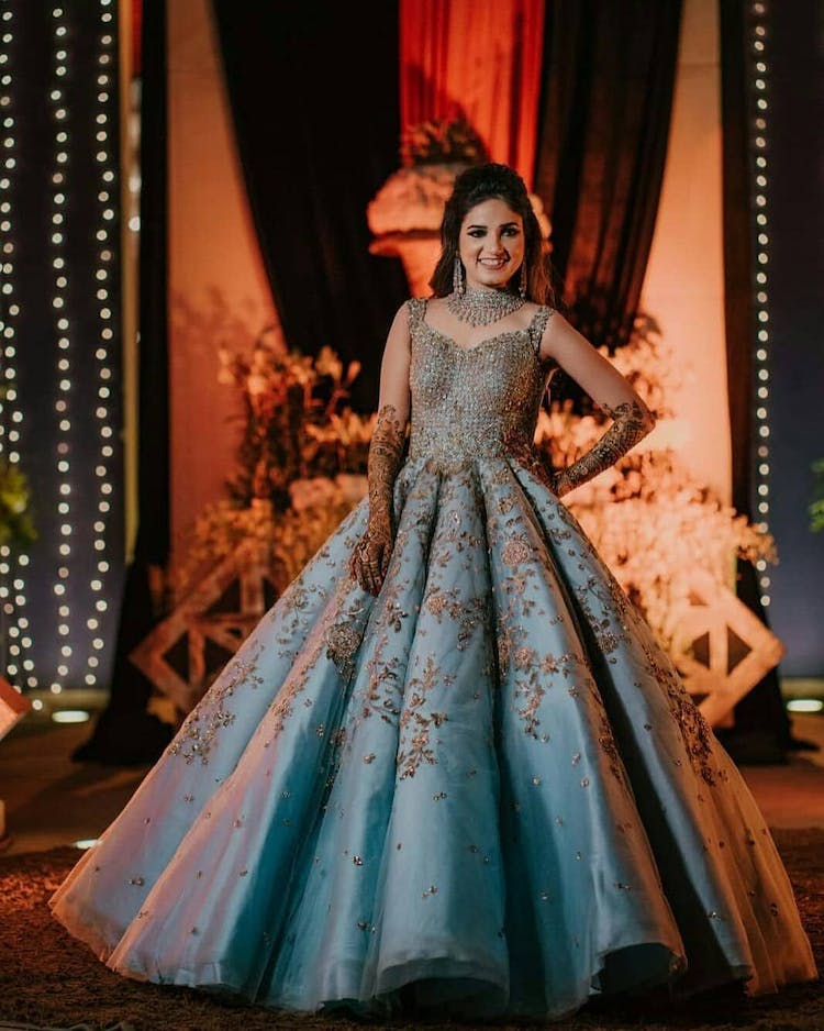 Noor and Akshay  An Engagement with a Cinderella Bride and her Gorgeous  Gown Trail  Witty Vows