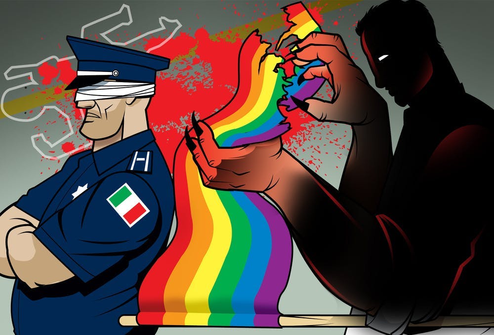 Ilustraion asesiantos LGBT+