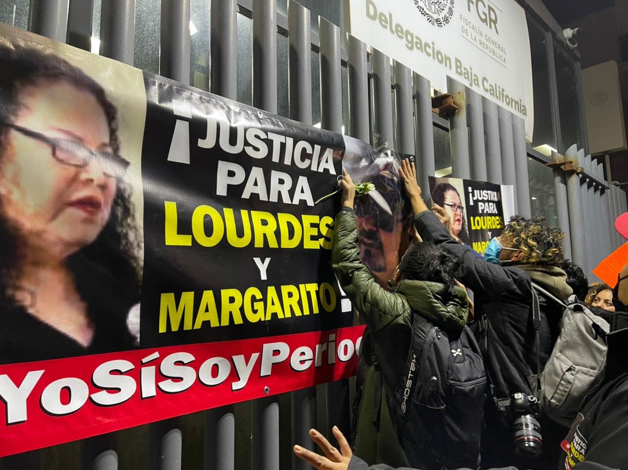 Protesta en Tijuana por el asesinato de periodistas. 