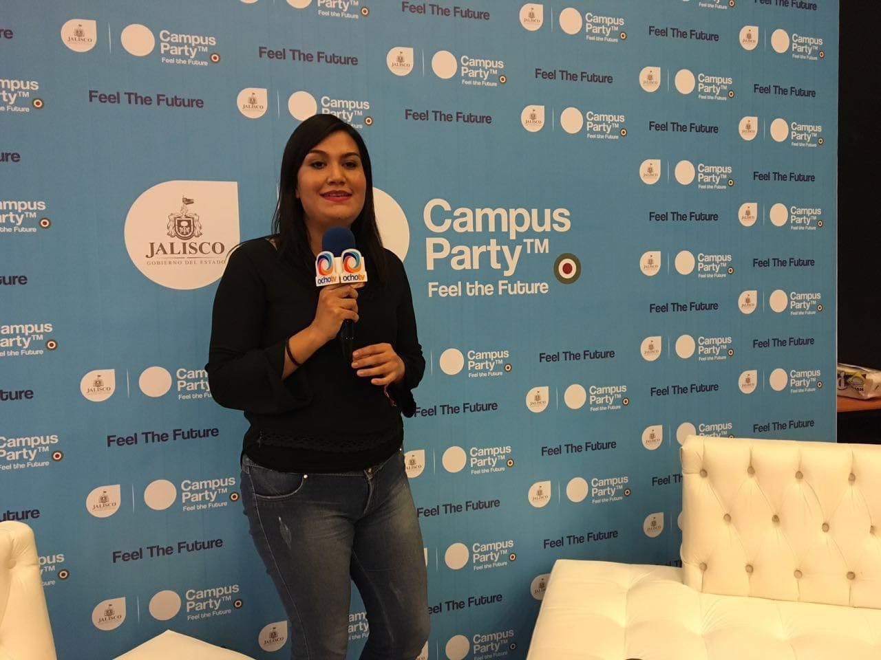 Viviana Cervantes en un evento en Guadalajara