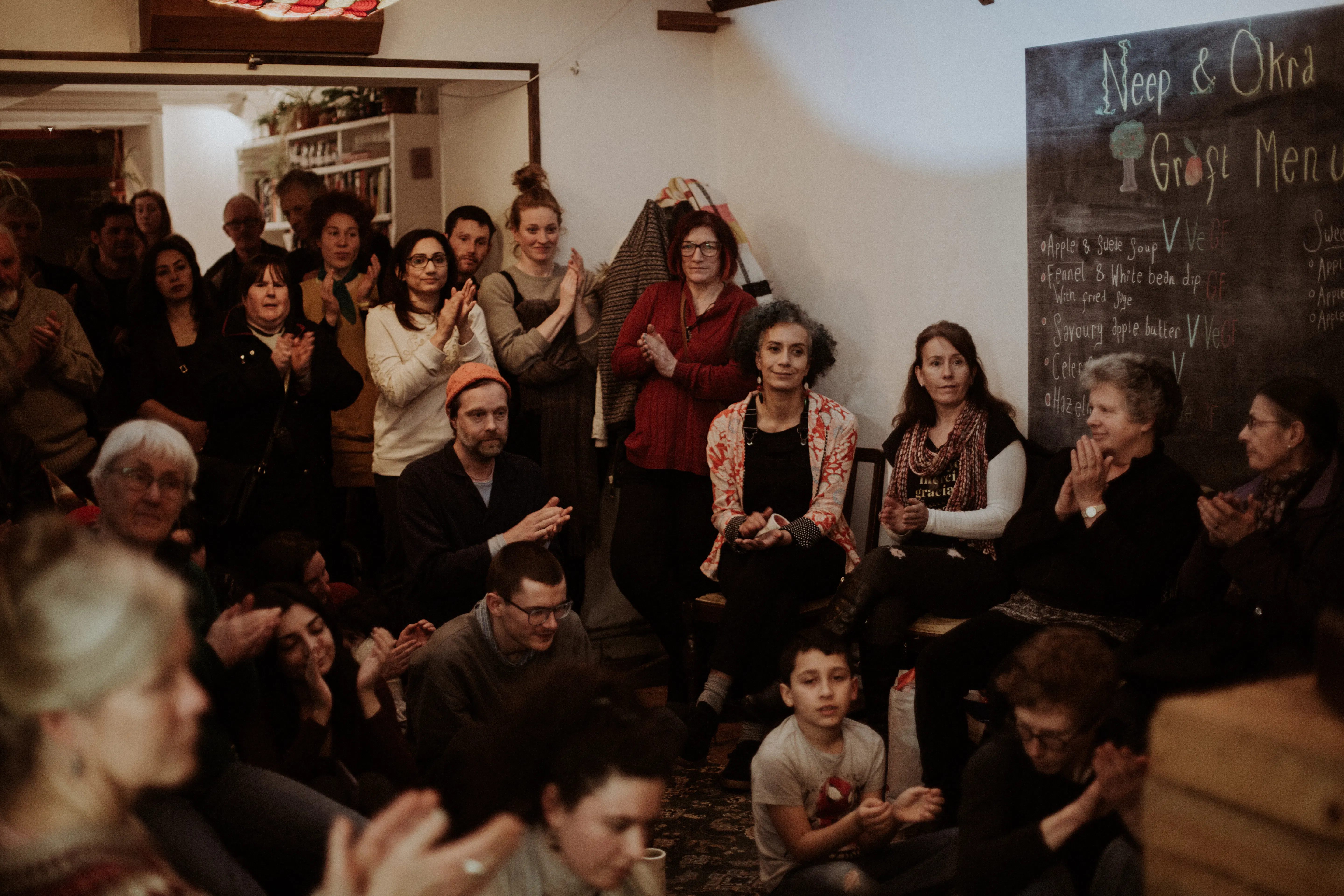 A photo of a music event at Neep and Okra kitchen. 