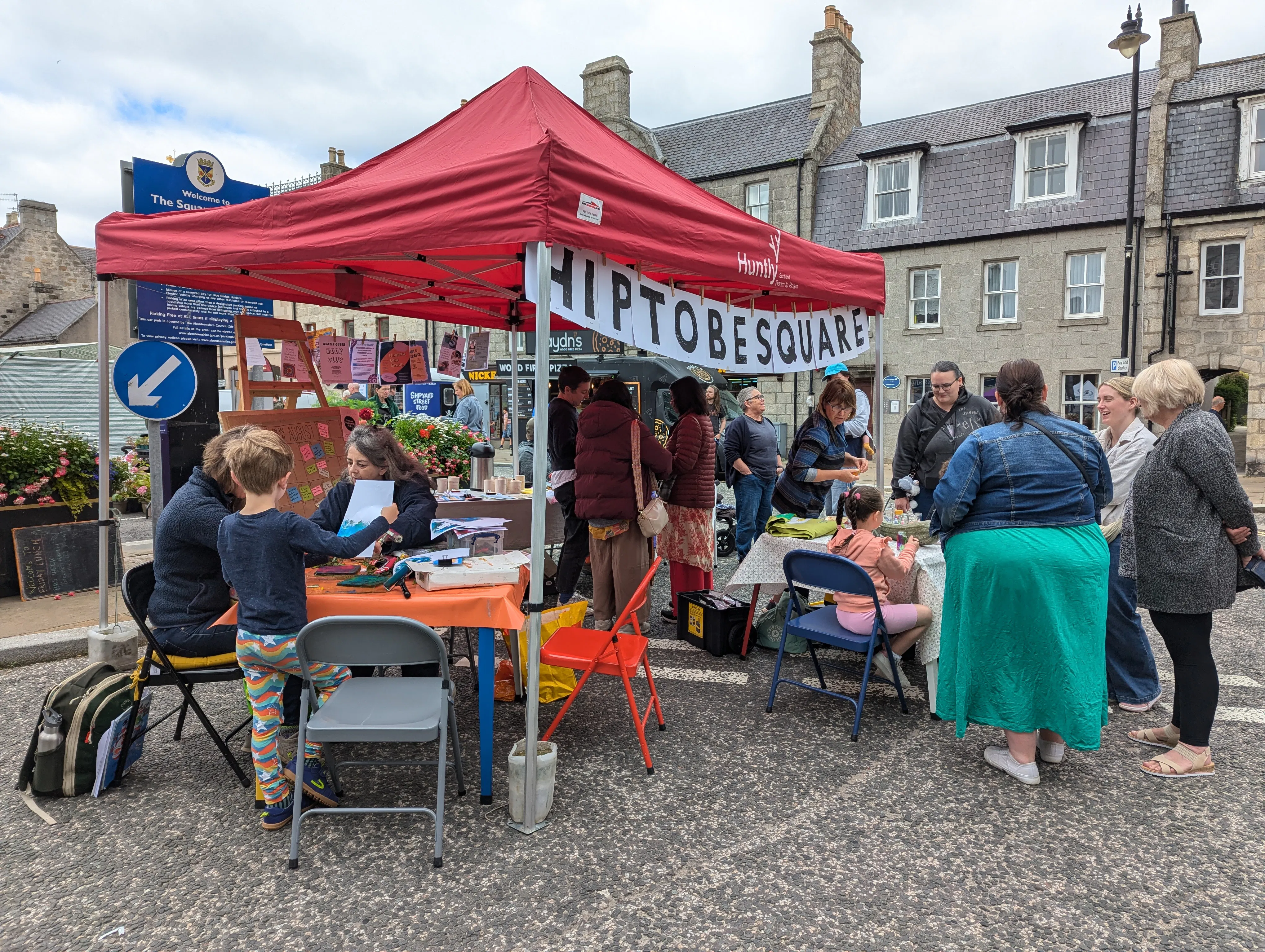 Deveron Projects stall at Huntly Farmers Market 