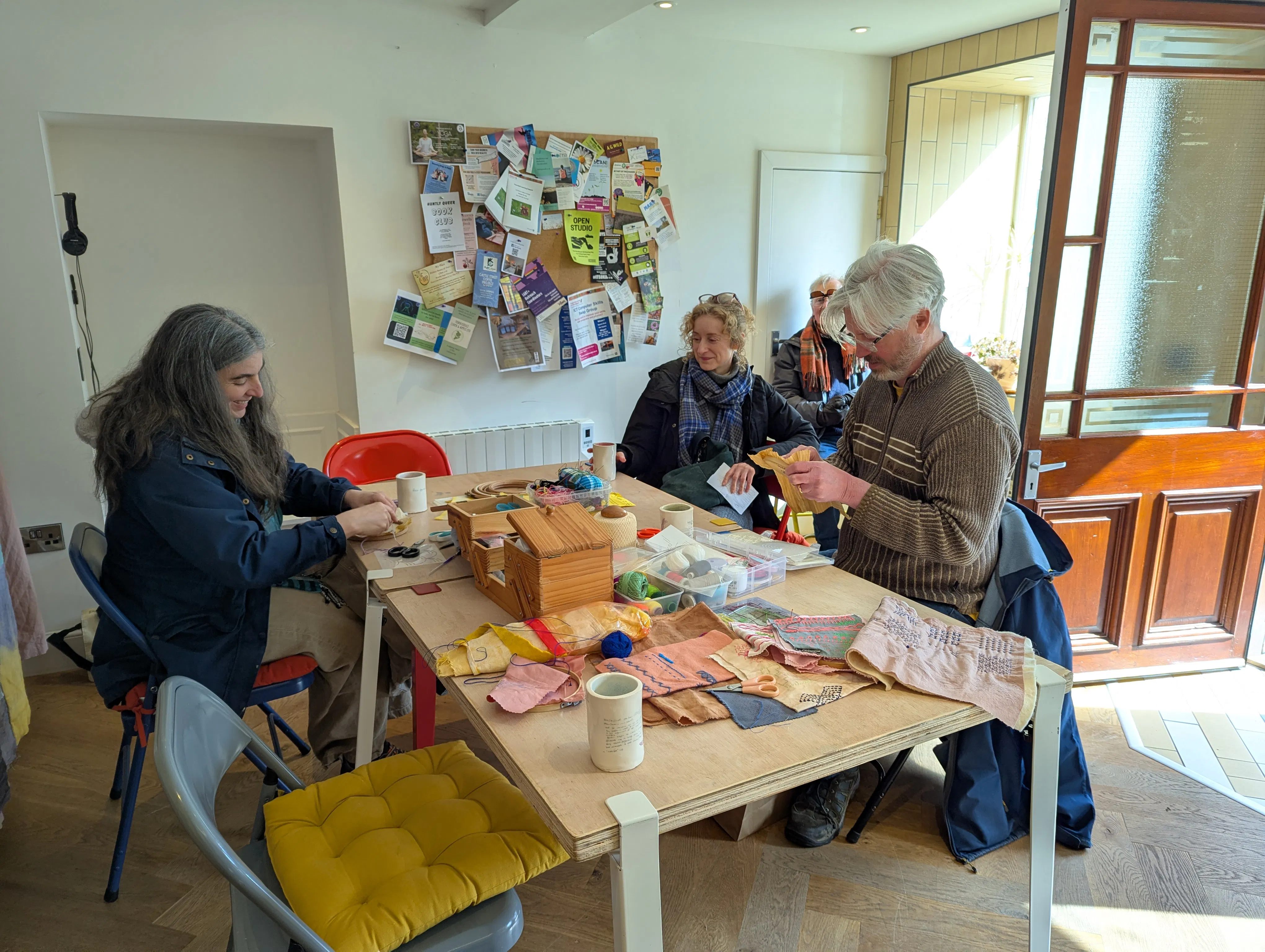 Mending workshop at Huntly Farmer's Market, April 2026