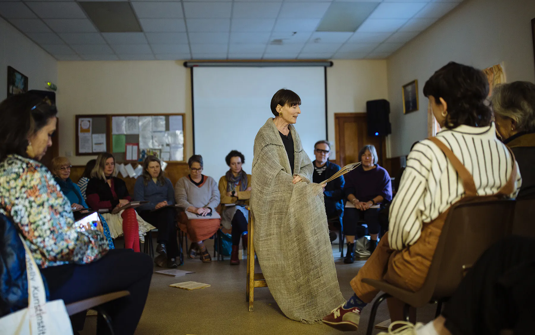 Christine Borland, Flax Turns: Foundation Cloth (2022). Photo: Jassy Earl