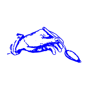 Illustration of a hand holding a spoon
