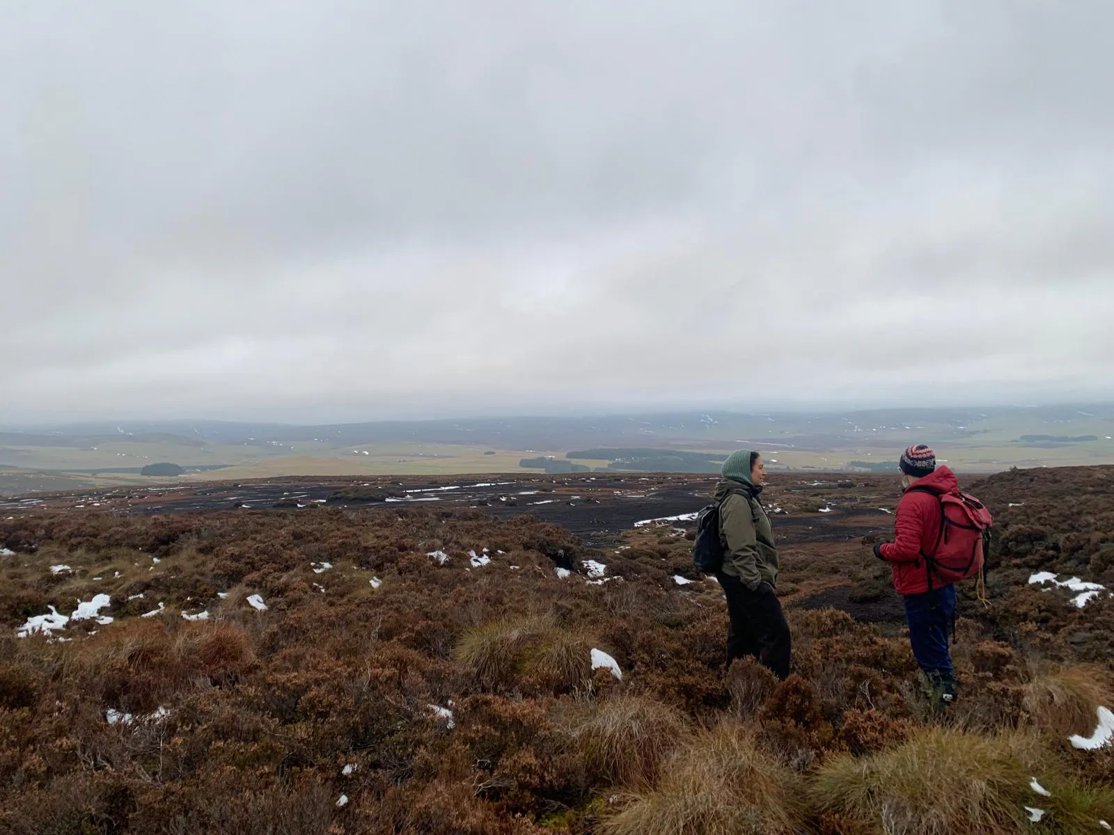 Walking to proposed Clashindarroch Wind Farm extension site with Jason Williamson