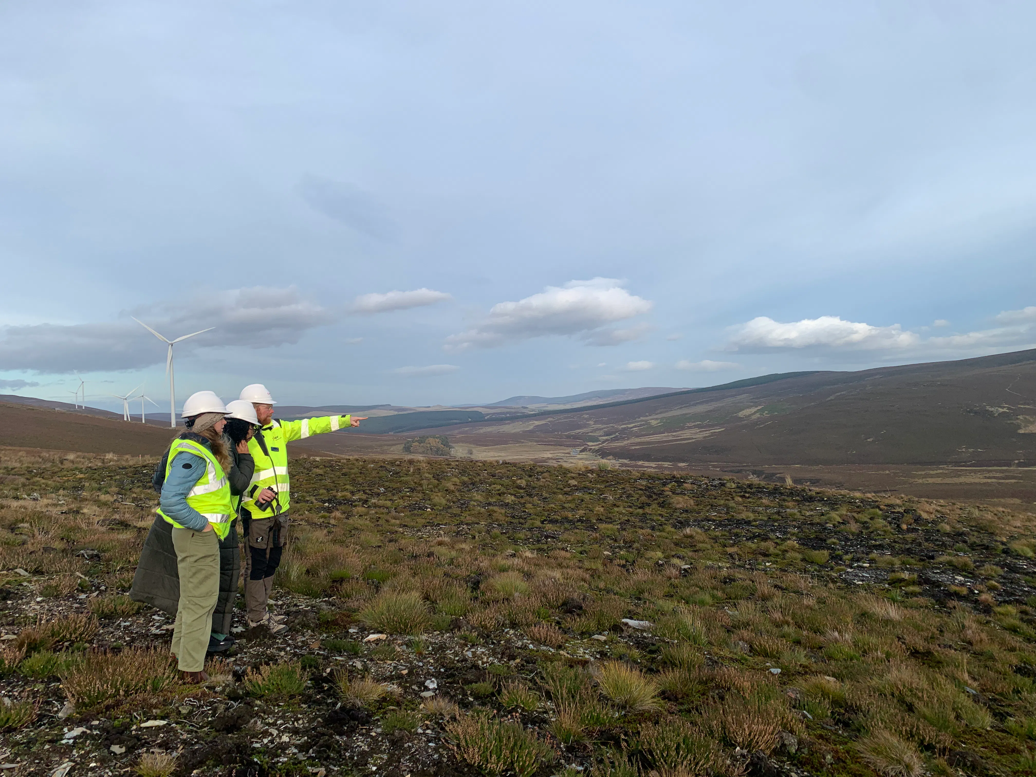 Visit to Doronell Wind Farm (EDF Energy) with ranger Stephen Reeves.