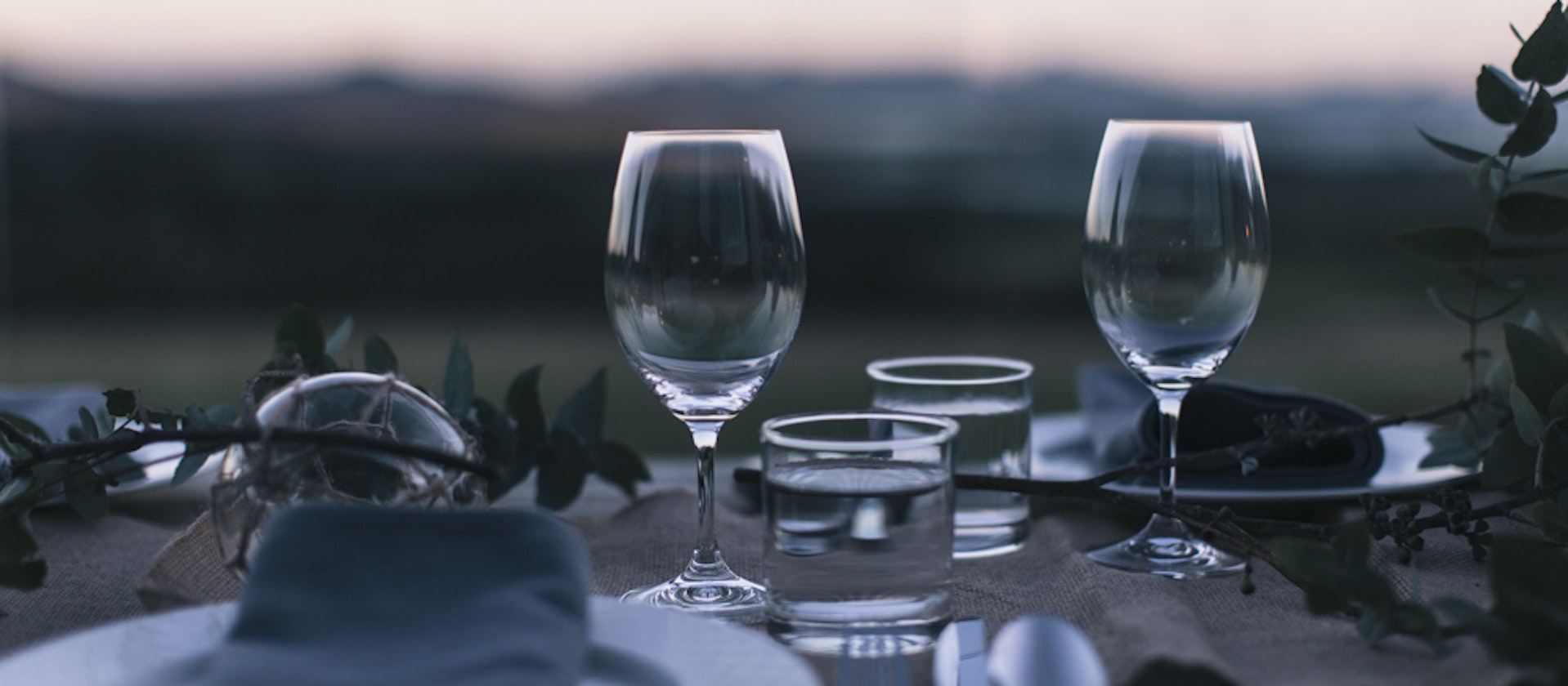 Place setting at Devil's Corner