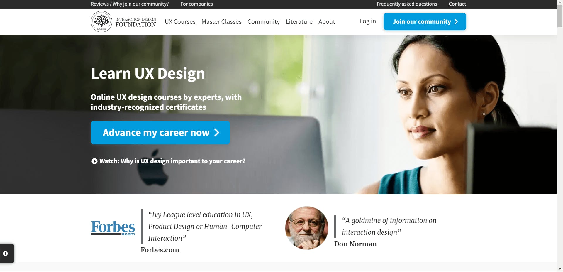 landing page