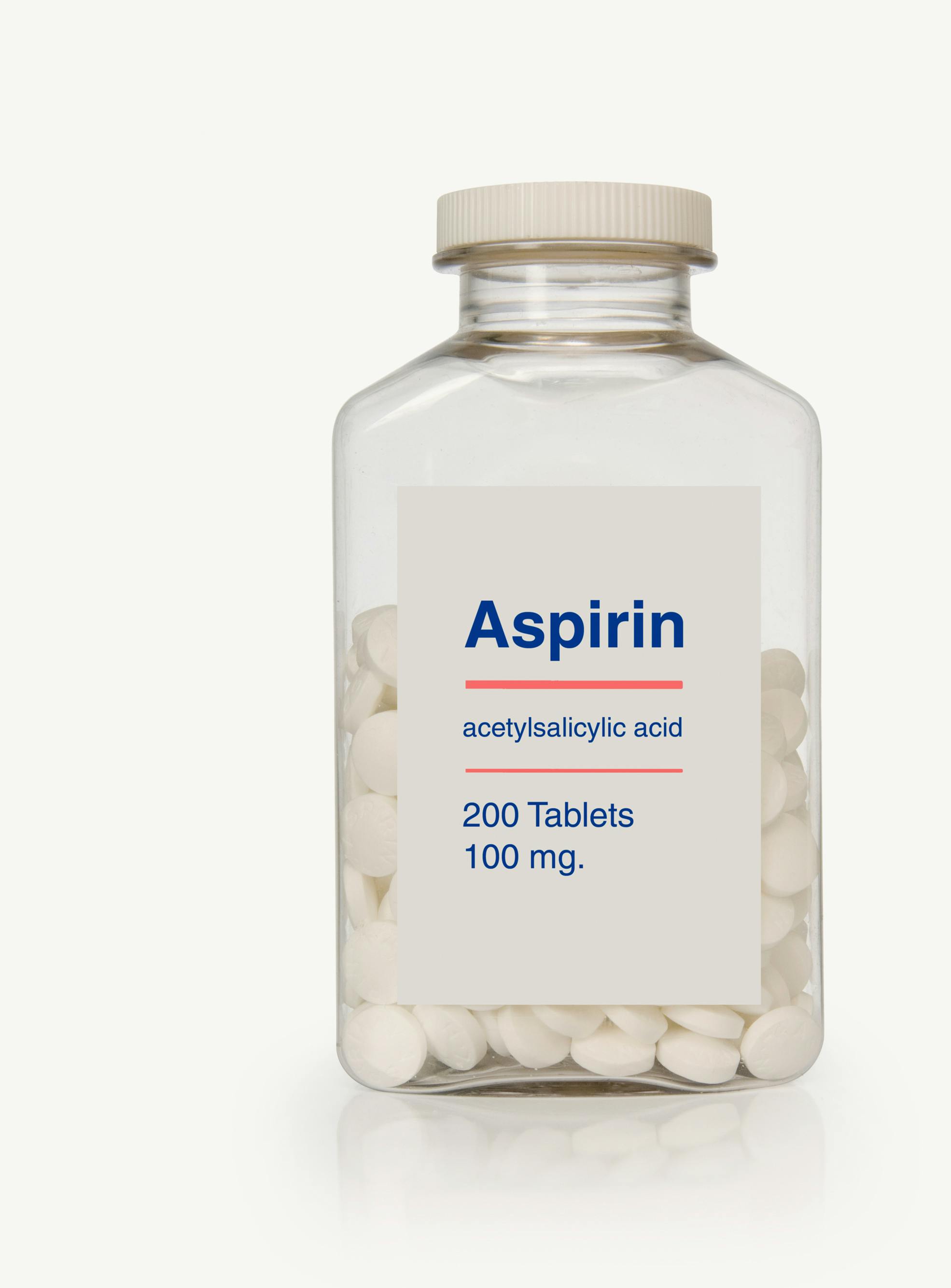 un frasco de aspirina