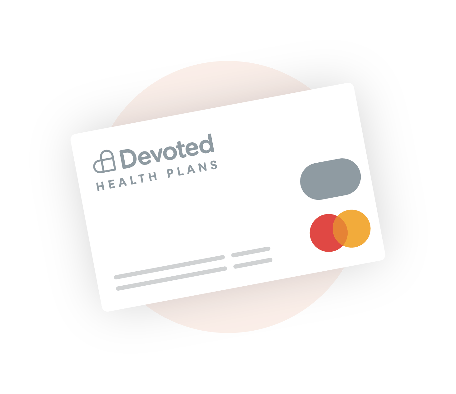 White and silver Devoted Health Plans Dental Mastercard
