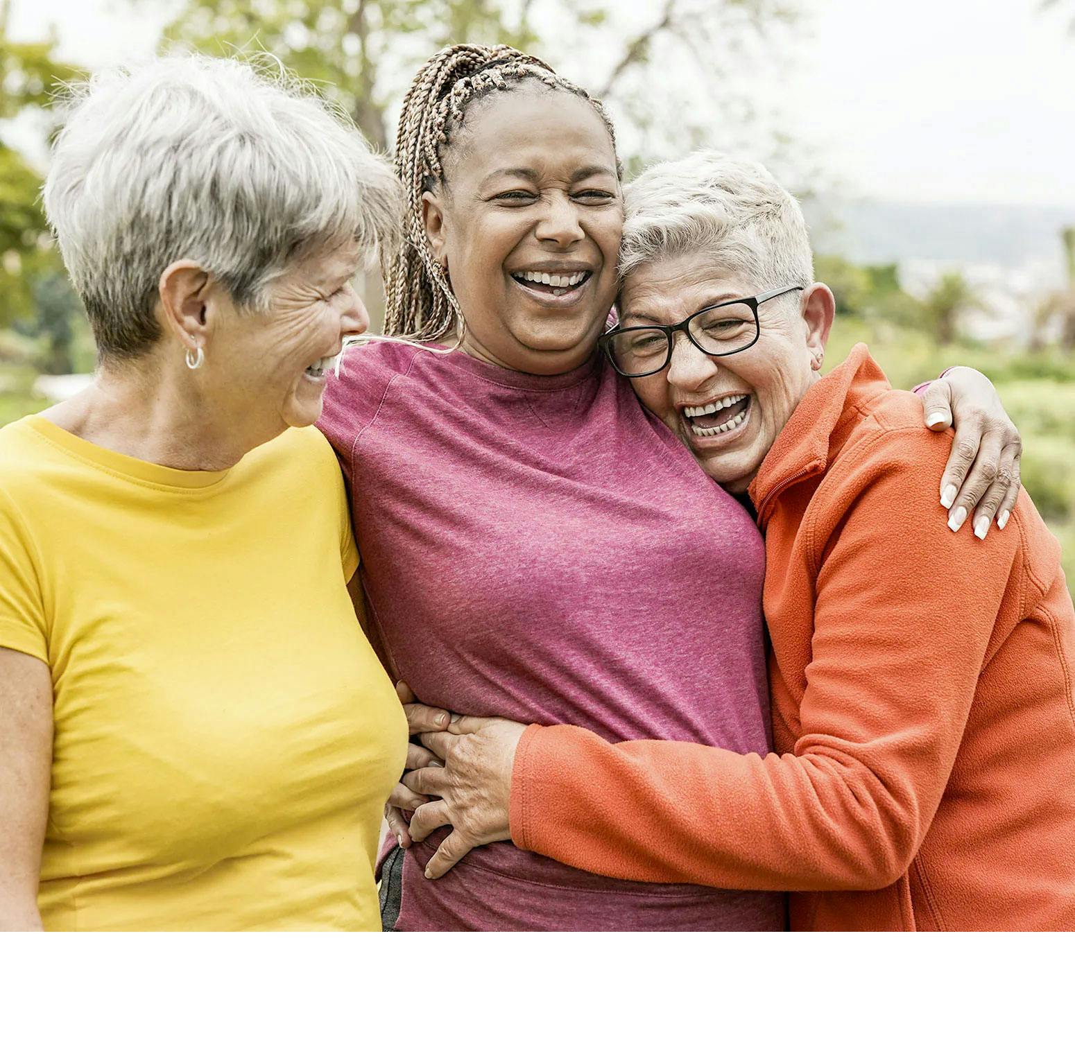 Group of people laughing.