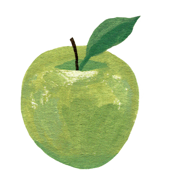 a green apple