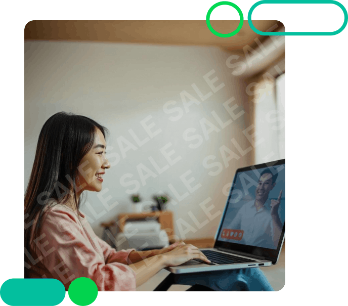 Woman watching a video