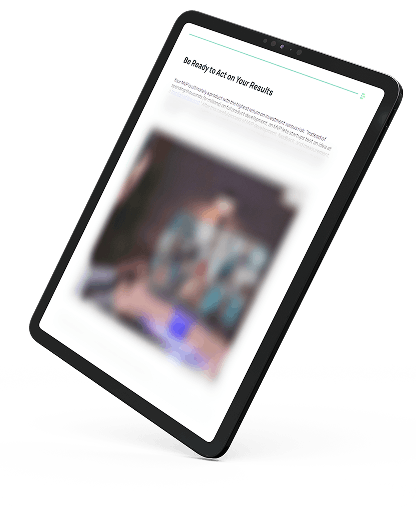 An ipad with blurred article