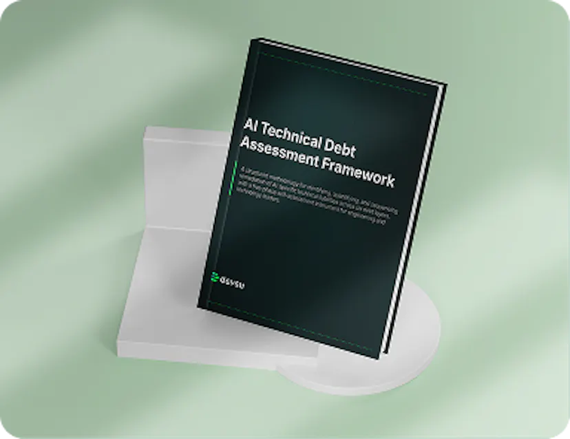 AI tech debt Ebook, standing