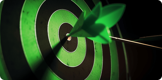 Arrow in target bale