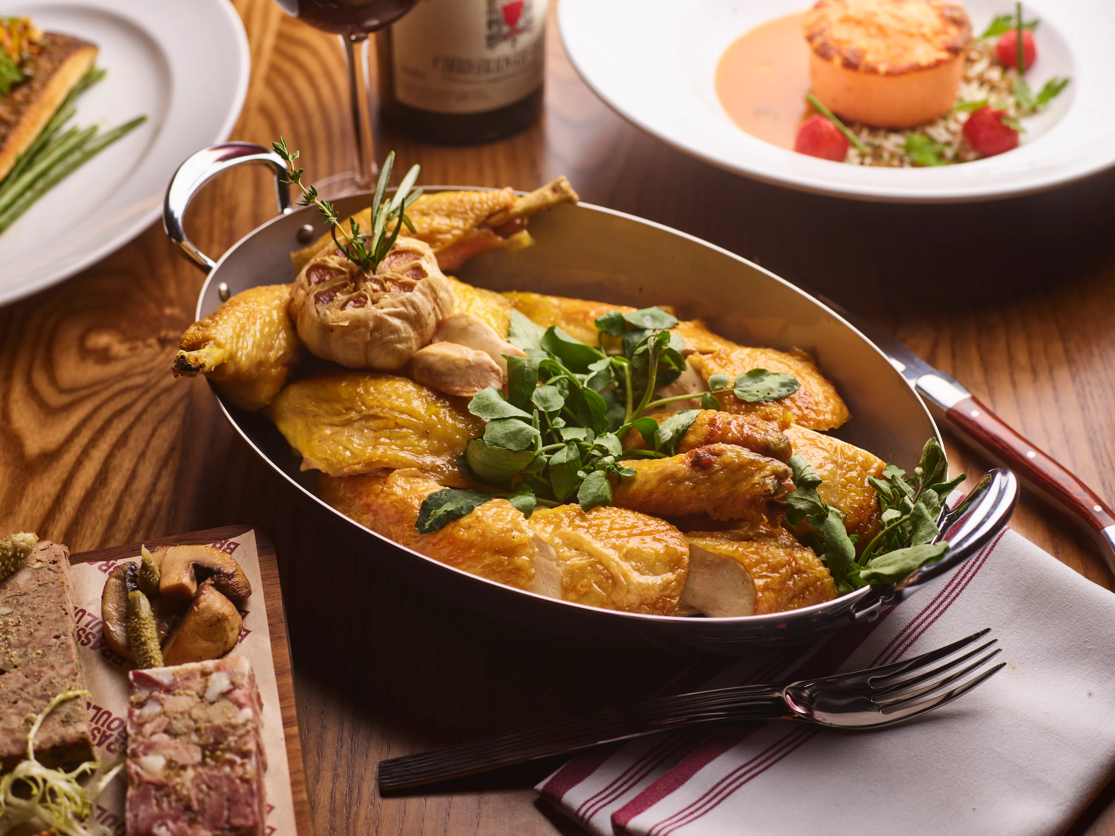 Rotisserie Chicken at Brasserie Boulud