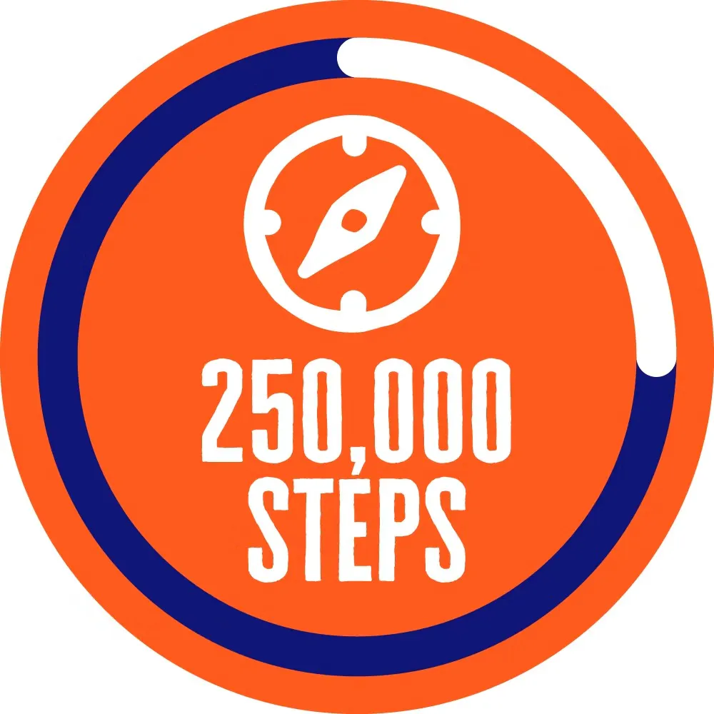 250,000 steps badge