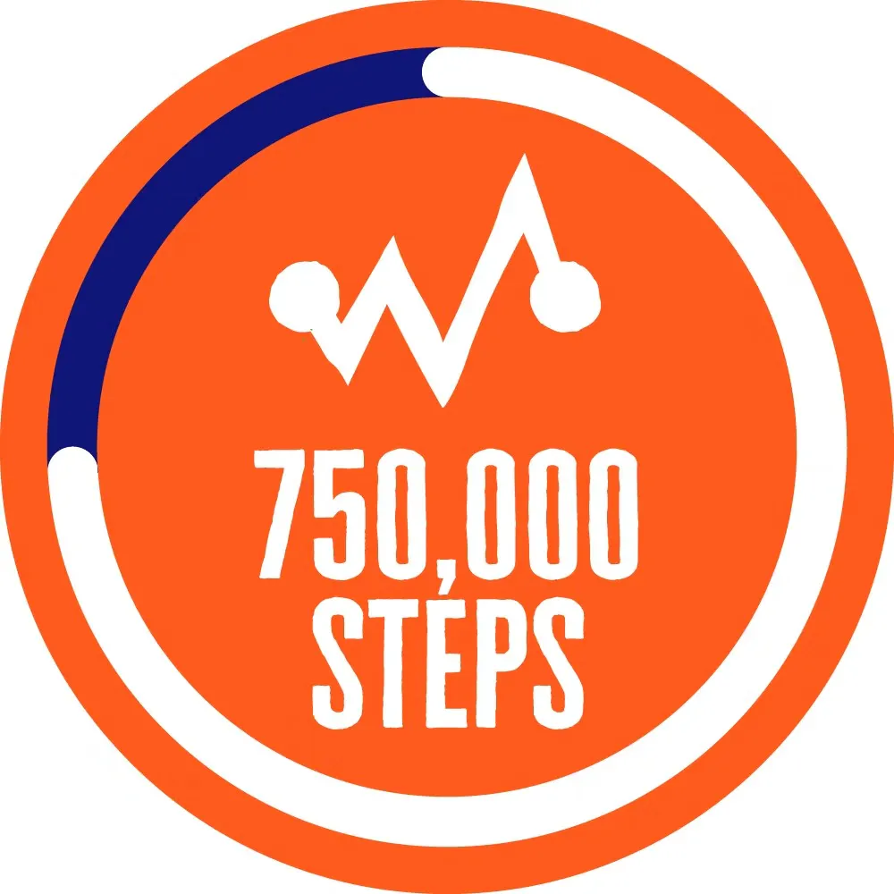 750,000 steps badge