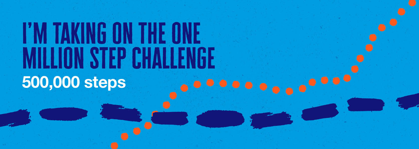 I'm taking on the One Millions Step Challenge 500,000 steps