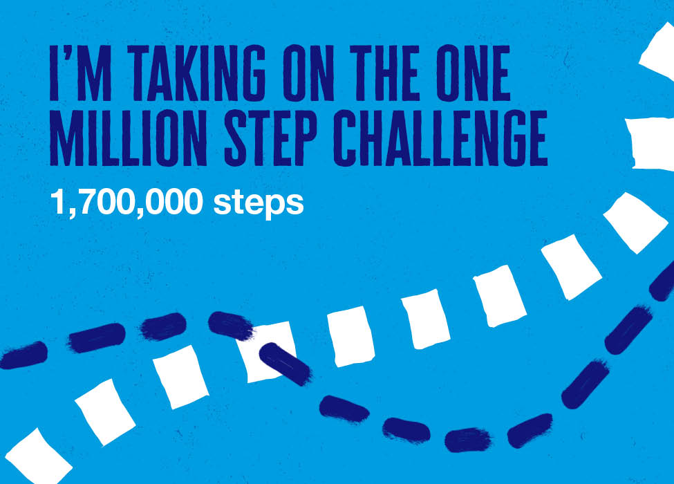 I'm taking on the One Millions Step Challenge 1,700,000 steps