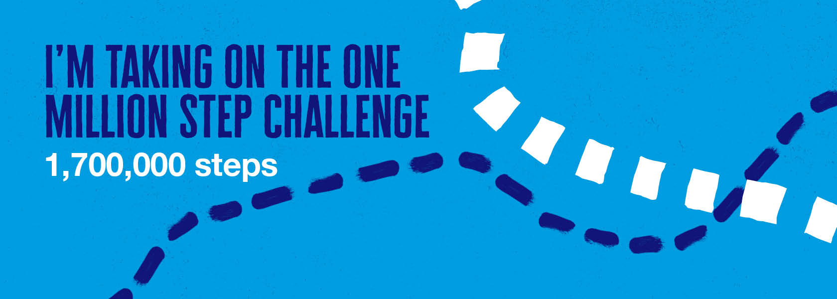 I'm taking on the One Millions Step Challenge 1,700,000 steps