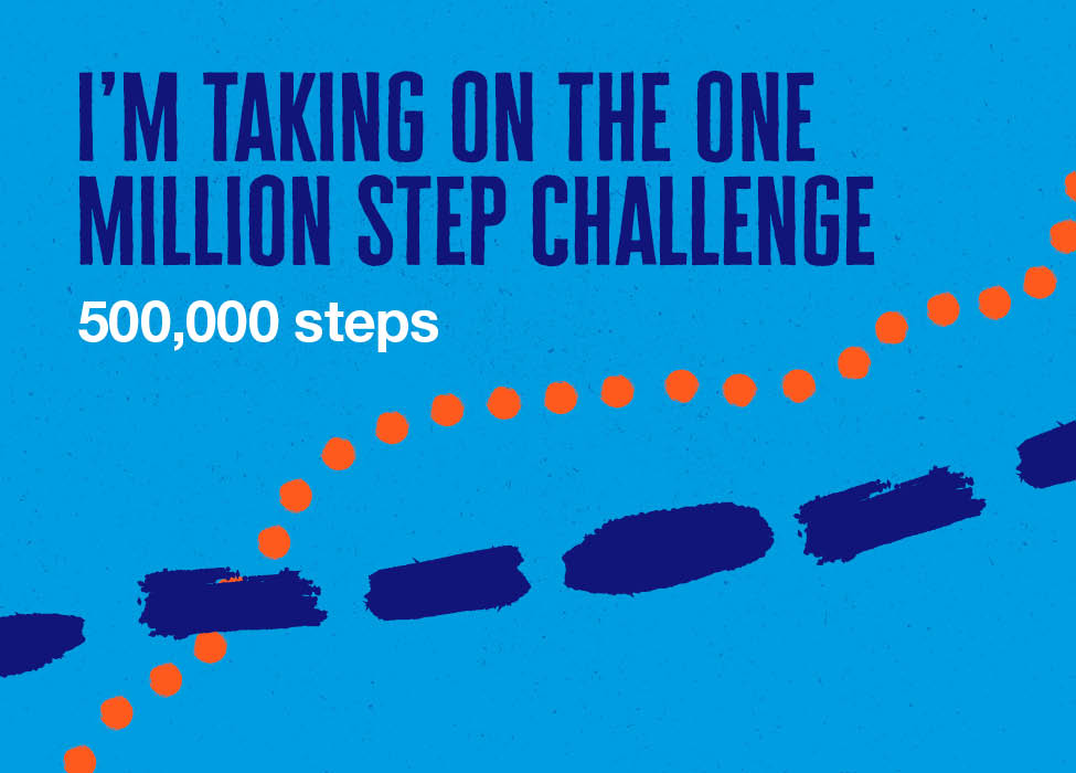 I'm taking on the One Millions Step Challenge 500,000 steps