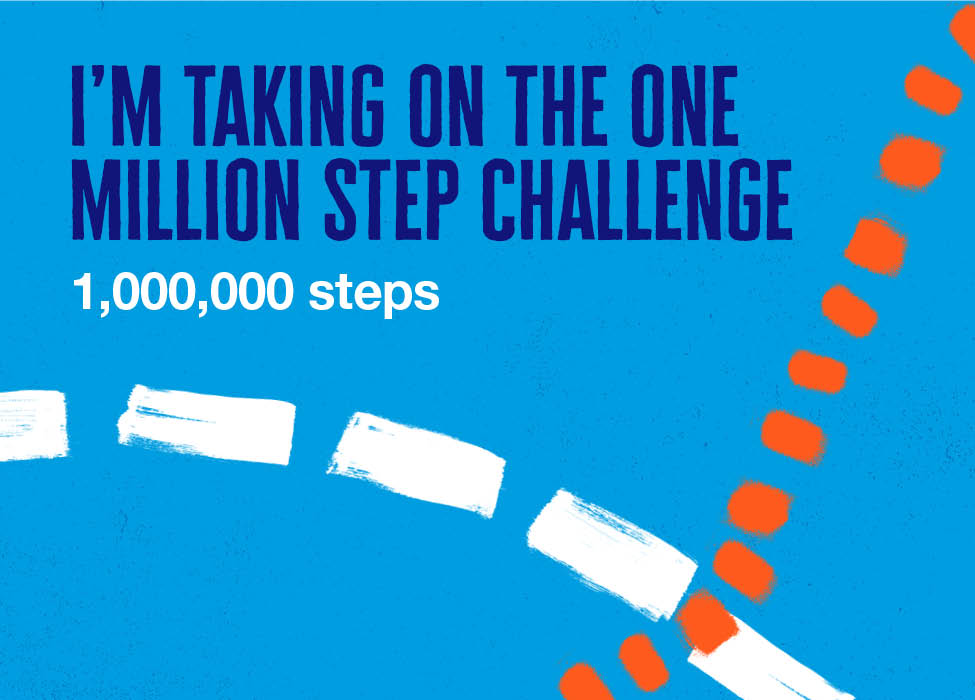 I'm taking on the One Millions Step Challenge 1,000,000 steps