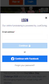 screenshot of the log in page