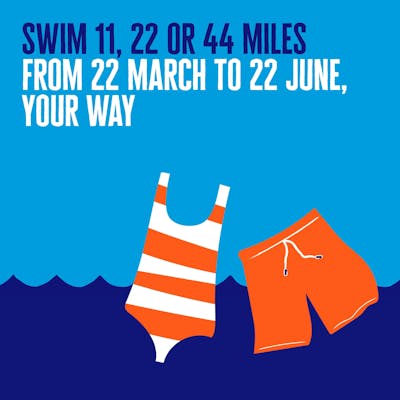 Swim 11, 22 or 44 miles from 22 March to 22 June your way