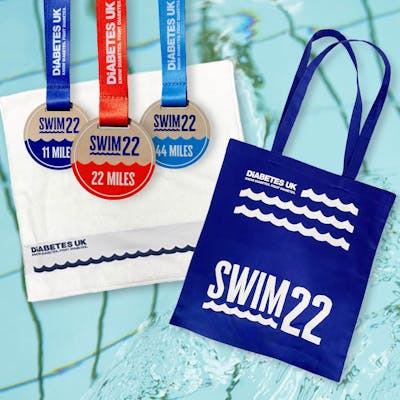 Swim22 Medals and tote bag