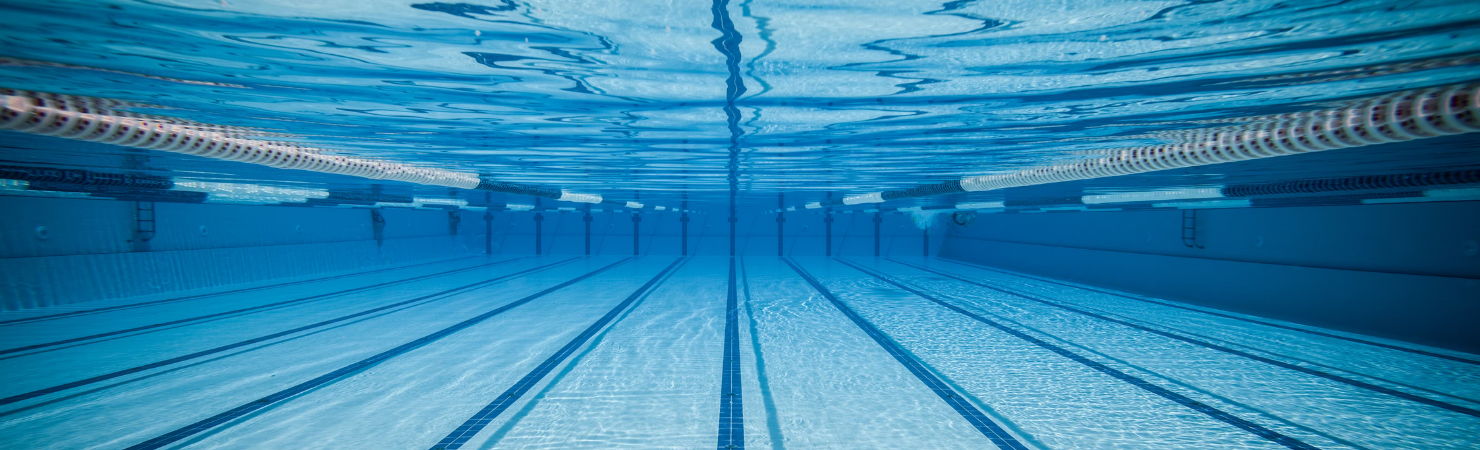 Swimming pool under water view