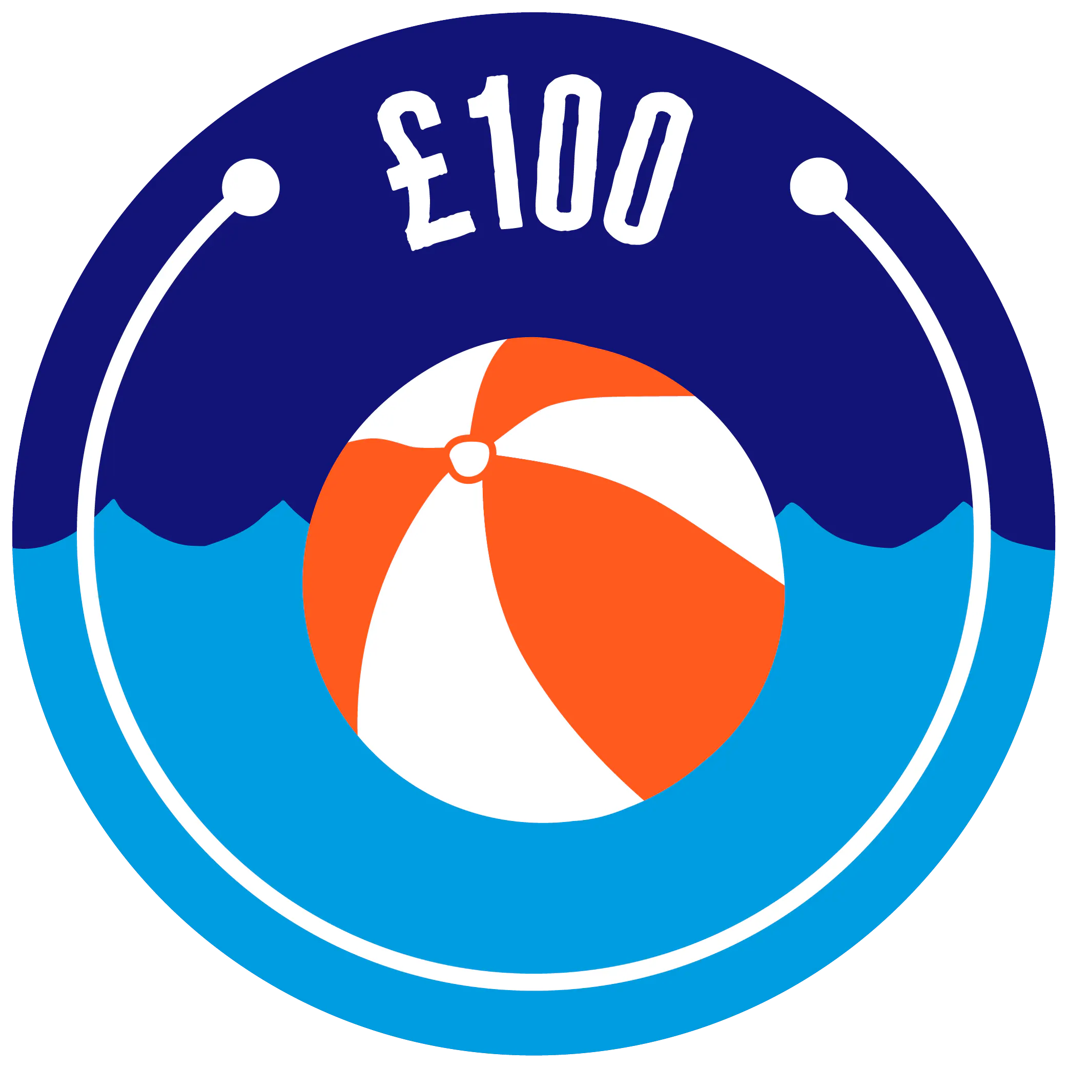 £100 raised badge