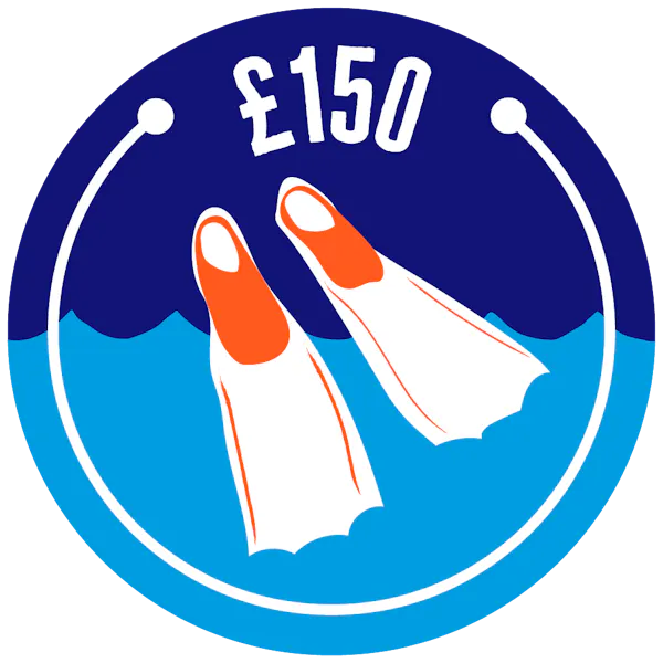 £150 raised badge 