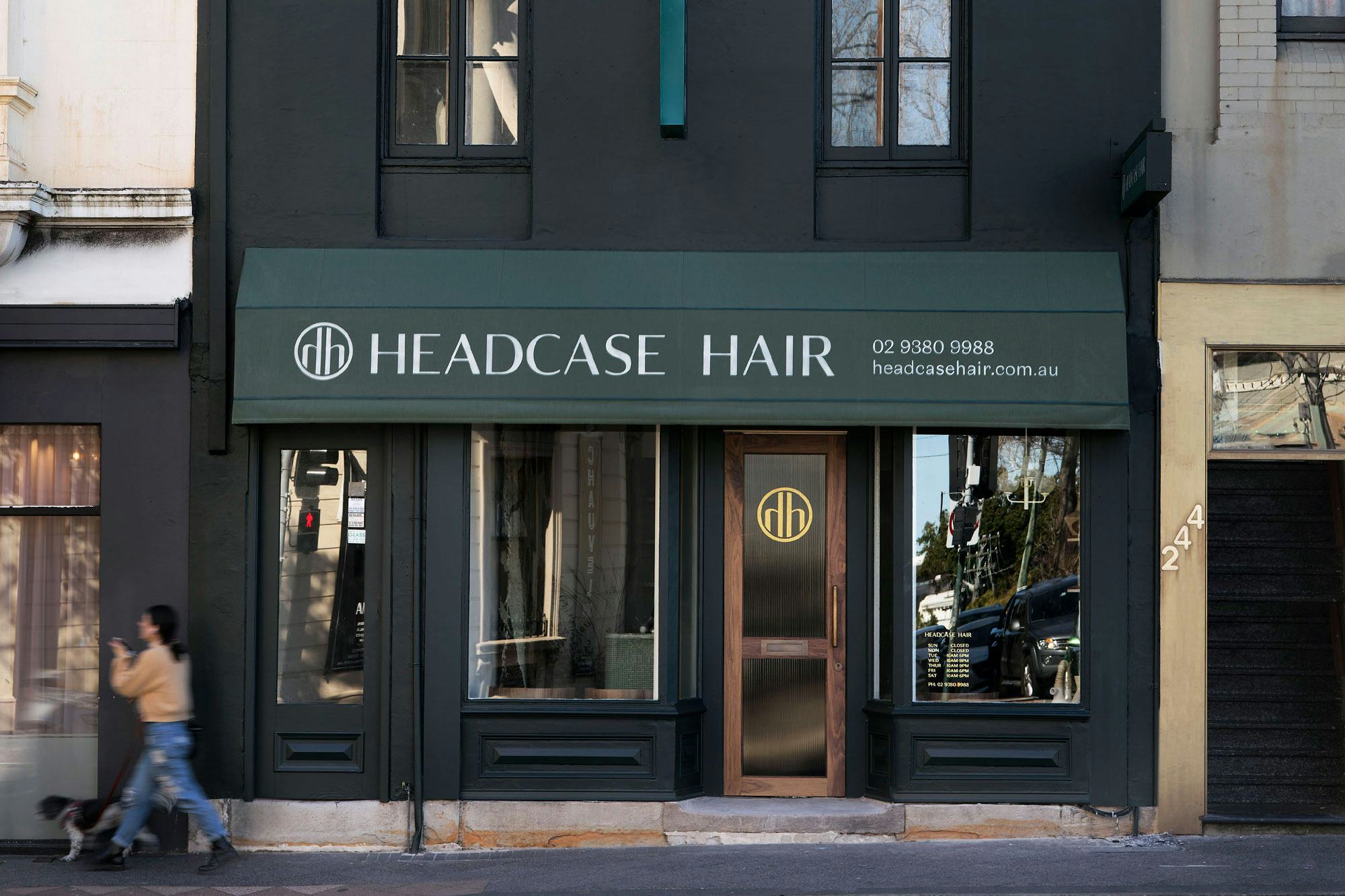 Exterior of Headcase Hair's Paddington salon