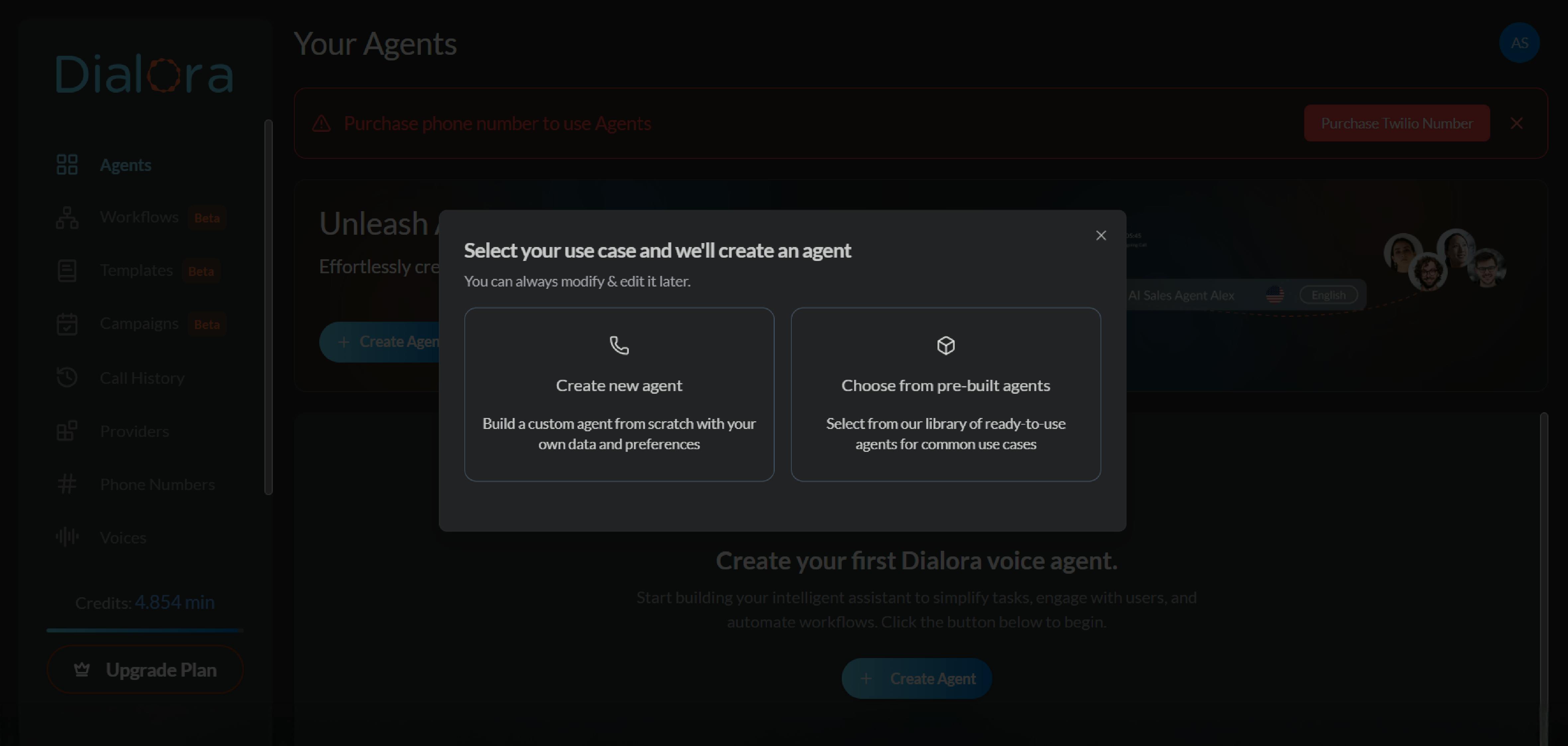 Create Agent Button - Preview